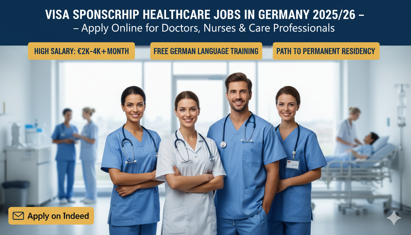 Visa Sponsorship Healthcare Jobs in Germany 2025/26 – Apply Online for Doctors, Nurses & Care Professionals